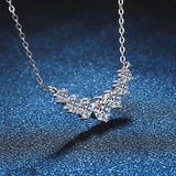 Moissanite Necklace 925 Sterling Sliver18k Plated Necklaces