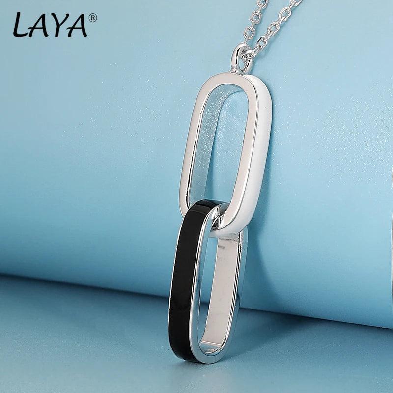 925 Sterling Silver Geometric Cuban Chain Necklace