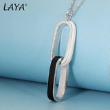 925 Sterling Silver Geometric Cuban Chain Necklace