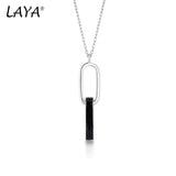 925 Sterling Silver Geometric Cuban Chain Necklace