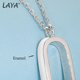 925 Sterling Silver Geometric Cuban Chain Necklace
