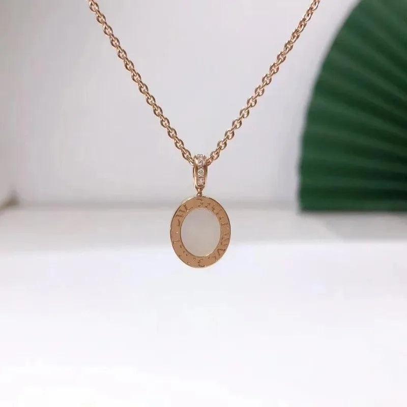S925 Sterling Silver Double-Sided Necklace Pendant Jewelry