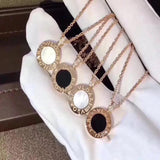 S925 Sterling Silver Double-Sided Necklace Pendant Jewelry