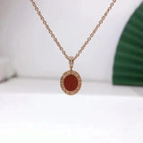 S925 Sterling Silver Double-Sided Necklace Pendant Jewelry