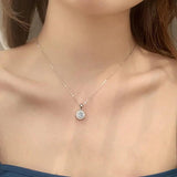 Sterling Silver Sun Flower Crystal Zircon Pendant Necklace