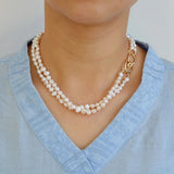 Natural Freshwater Pearl Double Layer Necklace