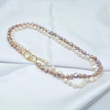 Natural Freshwater Pearl Double Layer Necklace