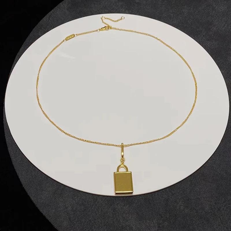 Lock Pendant Necklace Original Quality Women's