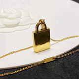 Lock Pendant Necklace Original Quality Women's