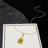 Lock Pendant Necklace Original Quality Women's
