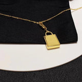 Lock Pendant Necklace Original Quality Women's