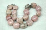 Rhodonite Pink Baroque 18-22mm Necklace 17 Inch