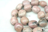 Rhodonite Pink Baroque 18-22mm Necklace 17 Inch