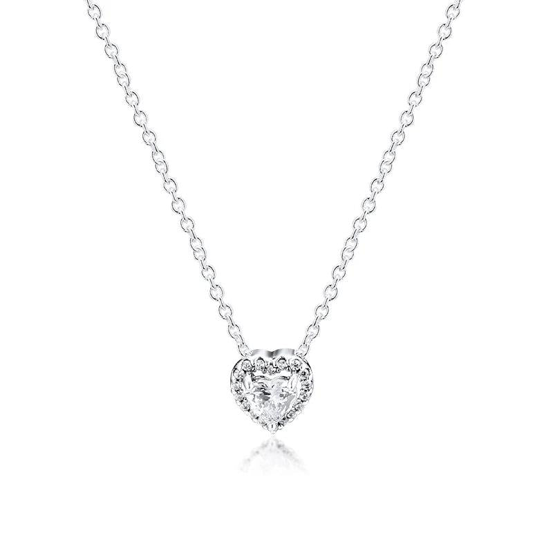 Timeless Elegance Necklace With Clear CZ 925 Sterling Silver Jewelry