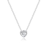 Timeless Elegance Necklace With Clear CZ 925 Sterling Silver Jewelry