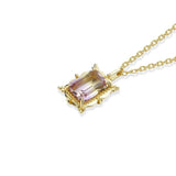 Vintage Ametrine Pendant Necklace 925 Silver Plated