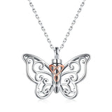 Celtic Knot Butterfly Urn Necklace 925 Sterling Silver Cremation Keepsake