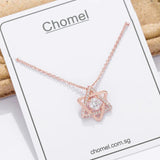 925 Silver Star Necklace 5 Pointed Choker Singapore Chomel Fine Jewelry