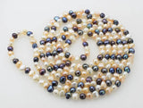 Baroque Pink Freshwater Pearl Necklace 7-8mm 65in