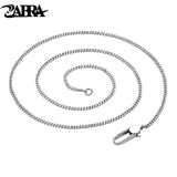925 Silver Necklace Men's Cuban Chain Thin Horsewhip Chain