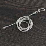 925 Sterling Silver Horsewhip Chain Necklace Punk Jewelry