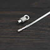 925 Sterling Silver Horsewhip Chain Necklace Punk Jewelry