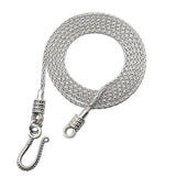 925 Sterling Silver Horsewhip Chain Necklace Punk Jewelry