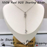 Silver Platinum Plated Music Note Zircon Pendant, S925 Jewelry