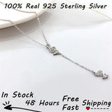 Silver Platinum Plated Music Note Zircon Pendant, S925 Jewelry