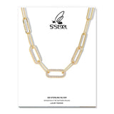 Minimalist Zircon Necklace Sterling Silver 925