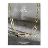 Minimalist Zircon Necklace Sterling Silver 925