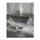 Minimalist Zircon Necklace Sterling Silver 925