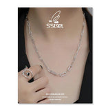 Minimalist Zircon Necklace Sterling Silver 925