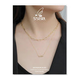 Minimalist Zircon Necklace Sterling Silver 925