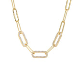 Minimalist Zircon Necklace Sterling Silver 925