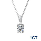 2ct D Moissanite Necklace 925 Sterling Silver Chain with Certificate
