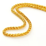 24K Gold Plated Dragon Head Rope Necklace for Men