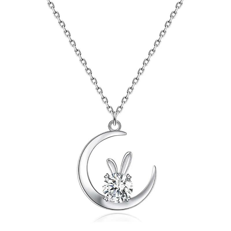 Serenity 1ct Moissanite Necklace D VVS1 Diamond Test Passed