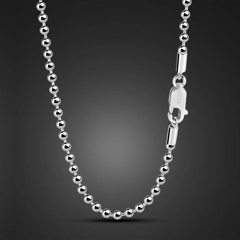 925 Sterling Silver Necklace 2.3MM 18-28 inch Bead Chain