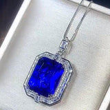 Sapphire Paraiba Tourmaline Diamond Pendant Necklace