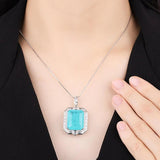 Sapphire Paraiba Tourmaline Diamond Pendant Necklace