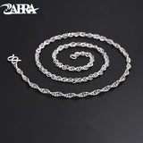 Men's S999 Sterling Silver Necklace Plain Chain