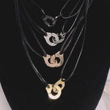 925 Silver Handcuff Necklace Les Menottes Pendant with Adjustable Rope