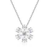18K Plated 925 Silver Lab Sapphire Ruby Diamond Pendant Necklace