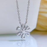 18K Plated 925 Silver Lab Sapphire Ruby Diamond Pendant Necklace