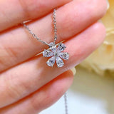 18K Plated 925 Silver Lab Sapphire Ruby Diamond Pendant Necklace