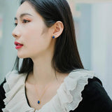 Lapis Lazuli 925 Sterling Silver Pendant Necklace For Women