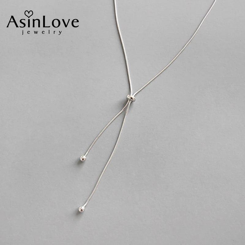 925 Silver Adjustable Snake Bone Necklace for Women Wedding Engagement