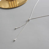925 Silver Adjustable Snake Bone Necklace for Women Wedding Engagement