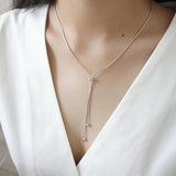 925 Silver Adjustable Snake Bone Necklace for Women Wedding Engagement